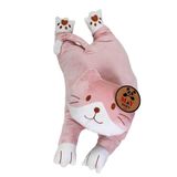 MY toys Uyku Arkadaşım Yumuşak Yatan Peluş Kedi Yastık 70 Cm. (PEMBE)