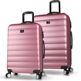 My Valice Colors Abs Orta ve Büyük Boy Rose Gold 2'li Valiz Seti