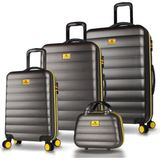 My Valice Colors Antrasit ABS Kabin Orta Büyük ve Makyaj Boy 4'lü Travel Valiz Seti