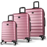 My Valice CRSKOB Colors Abs Kabin Orta ve Büyük Boy Rose Gold 3'lü Valiz Seti