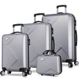 My Valice Diamond Abs 4'lü Gri Travel Valiz Seti
