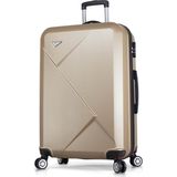 My Valice Diamond Gold Renk Büyük Boy Valiz 76 x 48 x 30 cm ABS Malzeme ile Hafif ve Dayanıklı