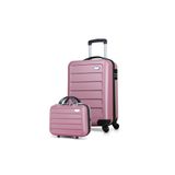 My Valice MV8480 Rose Gold Ruby Abs Kabin Ve Makyaj Boy 2'li Valiz Seti