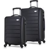 My Valice Ruby İkili Set Siyah ABS Valiz Seti Kabin ve Orta Boy 66 x 44 x 27 cm