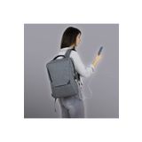 My Valice Smart Bag Active Usb Şarj Girişli Slim Notebook Laptop Sırt Çantası Gri