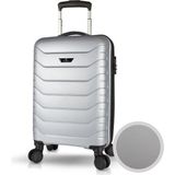 My Valice Solid PP Gümüş Gri Polipropilen Küçük Kabin Boy Kırılmaz Valiz