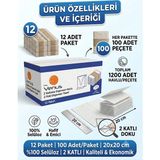 My Venüs My Venus Z Katlama Dispenser Havlu Peçete, 20X20 Cm, 100 Lü 12 Paket (1200 Adet), 2 Katlı Kağıt Havlu - %100 Selüloz