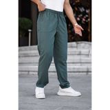 MY VİNTAGE Erkek PantolonYazlık Keten Karışımı Haki Renk Erkek Pantolon