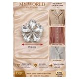 MY WORLD ACCESSORY Damla Taşlı 2.5cm (40boy) Cam Taşlı Düğme