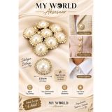 MY WORLD ACCESSORY İNCİLİ TAŞLI DÜĞME ( 2.3 CM)