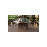 MY WORLD GARDEN AKDENİZ RATTAN BAHÇE BALKON 6LI YEMEK MASASI TAKIMI