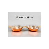 MY ZEY 2 adet Yumurta Menemen Bakır tava Çekiç dövme 16 cm