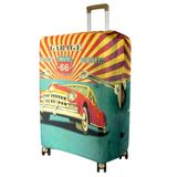 (My#155 Route 66) Valiz İçin Kılıf Kırmızı-Mavi Büyük Boy