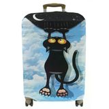 (My#159 Askıda Kedi) Valiz İçin Kılıf Rengarenk Büyük Boy