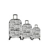 (My#79 İstanbul) Valizler İçin Kılıf Seti (Kabin Orta Ve Büyük)