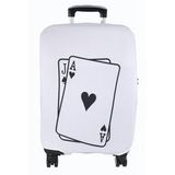 (My#89 Black Jack) VALİZ İÇİN KILIF (Beyaz)