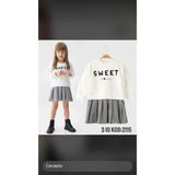 Myada Soul Baskılı Sweatshirt Ekose Kareli Etek Takım 22881 - 9 - 10 Yaş - Siyah