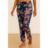 MyBen Kadın Lacivert Çiçek Desenli Tek Alt Pijama