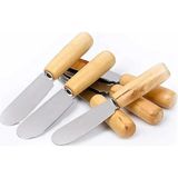 MyBru Terayağ Bal Çikolata Bıçağı, 6 Lı Saplı Kahvaltı Spatulası - Çok Renkli - Standart