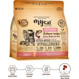 Mycat 2 kg Somon Balıklı Az Tahıllı Kedi Maması Süper Premium Yavru ve Anne İçin - 1