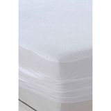 mycey 200X200+30 cm Sıvı Geçirmez Çift Kişilik Battal Boy Pamuklu Fitted Yatak Koruyucu Alez - 200 x 200 cm - Beyaz