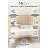 Mycey 70X120 cm Sıvı Geçirmez Fitted Alez Bebe Micro Kumaş Yatak Koruyucu Alez - 70 x 120 cm - Beyaz