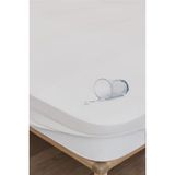 MYCey Fitted Alez 70 x 120 cm Bebe Pamuk Kumaş Sıvı Geçirmez Yatak Koruyucu - Beyaz