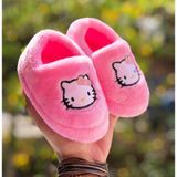 Mychild Hellokity Figürlü Kız Çocuk Panduf ,kaydırmaz Taban Ev Ayakkabısı , Anaokulu Kreş Ayakkabısı - Pembe