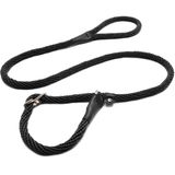 Mycicy Büyük Köpekler için Kayma Kurşun Halat Kurşun, 5/8" x 5Ft Yumuşak Örgülü Güçlü Kurşun, Eğitim için Ayarlanabilir Köpek Kurşun (1,5 cm x 1,5 cm, Siyah)