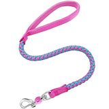 Mycicy Halat Köpek Tasması - 2/3/4/6/10 Ayak Yansıtıcı Köpek Tasması - Güçlü Naylon Örgülü Ağır Hizmet Köpek Eğitim Tasması Büyük ve Orta Küçük Köpekler için Yürüyüş İpleri (Pembe- 0,6 m)