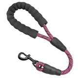 Mycicy Kısa köpek tasması – 18 inç (1,2 cm x 45 cm (1/2 inç) güçlü naylon ip, yürümeyi çalıştıran, orta boy köpekler için (1,2 cm x 45 cm, pembe)