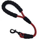 Mycicy Kısa Köpek Tasması - Yastıklı Köpek Saplı 45,7 cm Halat Trafik Tasması - 1/2" Orta Büyük Köpekler için Güçlü Naylon Tab Tasma Eğitim Yürüyüş (1 ft - Kırmızı)