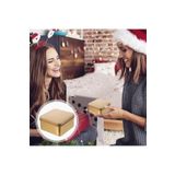 MyClean Boş Metal Teneke Gold Kare Hediye Mücevher Saklama Kutusu Şık Tasarım 6,5 X 4 CM