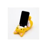 MYCRAFT3D Sarı Kedi Figürlü Telefon Tutucu Stand - 3D Baskı Ofis Masaüstü Aksesuarı ve Biblo