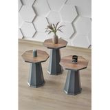 Mydeco 3' Lü Bohem Sehpa & Mantar Sehpa & Zigon Sehpa Elegance Model & Antrasit - Barok Sunta