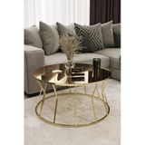 Mydeco Kum Saati Orta Sehpa Gold Kaplama Bronz Ayna