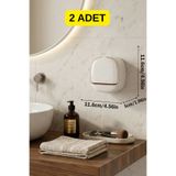 Myend 2 Adet Dekoratif Yeni Nesil Sabunluk Seti, Yapışabilen Kapaklı Katı Sabun Kutusu