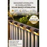 Myend 4'lü Solar Merdiven Lambası Güneş Enerjili Dış Mekan Bahçe Balkon Duvar Aydınlatma Günışığı LED