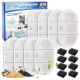 MyfatBOSS Cat Su Çeşmesi Filtresi, 8'li Paket Kedi Çeşmesi Filtresi Değiştirme ve 8'li Paket Sünger Filtre Petlibro Kapsül ile Uyumlu 77 oz/2,1 L Ultra Sessiz Pet Su Çeşmesi