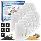 MyfatBOSS Cat Su Çeşmesi Filtresi - ORSDA D60 10 oz/3L Otomatik Pet Kedi Çeşmesi ile Uyumlu 10'lu Paket Yedek Filtre