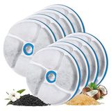 MyfatBOSS Kedi Su Filtresi Değiştirme, 8'li Paket Kedi Çeşmesi Filtresi, Kedi Su Çeşmesi için Filtre, 66oz/1.8L Kedi Çeşmesi için Kedi Su Çeşmesi Filtresi