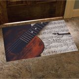 Myfloor Gitar ve Notalar Desenli Kauçuk Kapı Önü Paspası