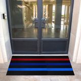 Myfloor Halılı ve Deri Şeritli Toz ve Nem Alıcı Lastik Kapı Önü Paspası