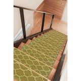 Myfloor Kare Dikdörtgen Dokuma Merdiven Halısı Kendinden Yapışkanlı (Bej Bej, 23 x 73 cm, Geometrik)