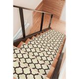 Myfloor Kare Dikdörtgen Dokuma Merdiven Halısı Kendinden Yapışkanlı (Bej Khave, 23 x 73 cm, Geometrik)
