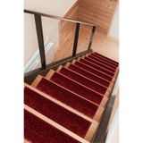 Myfloor Kare Dikdörtgen Dokuma Merdiven Halısı Kendinden Yapışkanlı (Kırmızı, 23 x 73 cm, Geometrik)