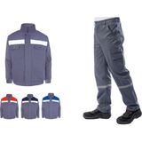 Myform Kışlık Iş Takımı Çok Cepli Iç Yapısı Polarlı Reflektörlü Iş Montu ve 7/7 Iş Pantolonu Gri Renk Yüzde Yüz Pamuk 3117-2958 - XL