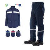 Myform Kışlık İş Takımı Çok Cepli Reflektörlü Mont 4111 ve 7/7 İş Pantolonu 2958 Lacivert Renk Yüzde Yüz Pamuk