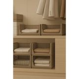 Myg Plus 3 Katlı Kayar Raf Düzenleyici - Dolap Içi Kıyafet ve Aksesuar Organizatörü, Bej, 45X35 cm