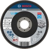Myg Plus Bosch 1 x Pro Metal X571 Yelpaze Taşlama Diski, Açılı Tasarım, Fiber, Küçük Açılı Taşlama Makinesi Için (Çelik, Paslanmaz Çelik, Ø 125 Mm, Granülasyon 60, Profesyonel Aksesuar, Küçük Açılı Taşlama - Ahşap